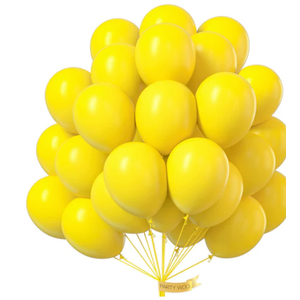 PartyWoo Yellow Balloons 100 pcs