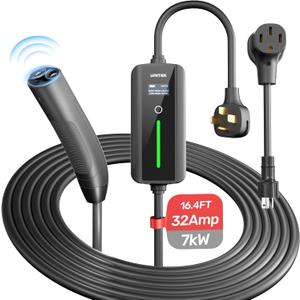 Unitek Level 1 & 2 Portable Tesla Wall Charger - 32Amp 7KW 240V Tesla Home Charger, Auto Sensing Electric Car Charger Tesla Adapter Mobile Connector for All Tesla, Tesla EV Charger for ModelY/3/S/X