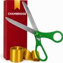 Giant Ribbon Cutting Ceremony Kit - Green 25 Inch big Ribbon utting and Gold Satin Ribbon for Business Openings Inaugurations and Special Events