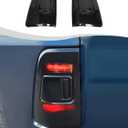 Hoolcar Tail Light Lamp Cover Guard Trim Bezel Frame Decor Exterior Accessories Compatible with Dodge Ram 2018-2025, Smoked Black