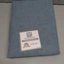 H.VERSAILTEX Soft Faux Linen Curtains 63 Inch Length 2 Panels for Living Room,Textured Room Darkening Grommet Window Treatments for Nursery/Bedroom 52W X 63L,Heather Stone Blue