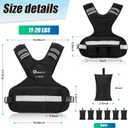 NEALFIT Weighted Vest for Women and Men, 11-20lb Adjustable Weighted Vest with Reflective Strip, Body Weight Vest for Walking, Running, Fitness, Strength Training