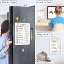 Chore Chart for Kids Dry Erase Chore Board ADHD Tools for Kids to Do List Checklist Task Board Routine Chart Planning Board for Fridge with 10 Sliders and Magnetic Marker, White and Rainbow, 2 Pack