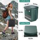 2026 Upgraded XL Portable Toilet for Adults,Tall Camping Toilet with Lid and Convenient Carry Bag, Portable Potty for Camping, Hiking, Car Travel,Truck, RV, Boating, Road Trips, Beach (Green, 16.5''H)