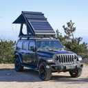 Rooftop Tent Hard Shell with Winter Thermal Layer,Solar Panel Roof top Tent Hardshell Suitable for Jeep SUV Truck Van,Camping Car 2 Person (Black)