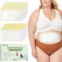24 Pcs Castor Oil Pack Wrap Plus Size, Castor Oil Patches Disposable for Liver, Stomach, Self-Adhesive, Portable, Leak-Free & No Wash, 11.8"x6.3"