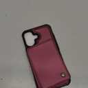Vinich for iPhone 16 Wallet Case with Card Holder, RFID Blocking Credit Slots Kickstand Shockproof Phone Cover Fit for iPhone 16 6.1" Wine Red