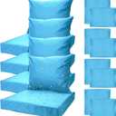 All Smiles Sky Blue Patio Furniture Replacement Chair Cushion Covers Set of 4 for Waterproof Resistant Outdoor Deep Set Cushion Covers for Seat Yard Garden Deck24 x 20 Inch, 24 x 24 x 4 Inch
