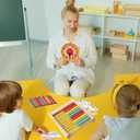 Wooden Abacus for Kids Math Manipulatives Learning Clock for 5+ Year Old Boys Girls 1st 2nd Grade Math Counters 100 Counting Sticks Montessori Preschool Educational Math Toys Homeschool Supplies