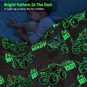 Truck Shark Glow in The Dark Blanket Truck Toys Gifts for Kids Boys Teens Age 1-16 Years Old Toddlers Birthday Christmas Halloween Excavator Construction Tractor Car Throw Room Decor Grey 50"x 60"