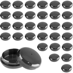 Luomorgo 32 Pack 1-1/2" Wrought Iron Patio Furniture Feet Caps, Metal Furniture Chair Glide End Cap Inserts, Chair Leg Floor Protectors for Outdoor Lawn Metal Tables, Black