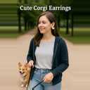 2 x Corgi Gifts for Corgi Lovers Set Includes Corgi Funny Socks, Makeup Bag, Cute Earrings, Stickers,Kitchen Towels -Corgi Gifts