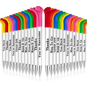 Woanger Inspirational Quotes Thumbs up Pens Thank You Gifts Bulk Employee Appreciation Motivational Ballpoint Pen for Graduation Appreciation Gift School Student Teacher Nurse Coworker(24 Pieces)