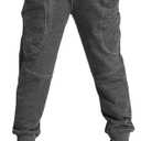Boy's Baggy Cotton Sweatpants Casual Elastic Joggers Pants, 9-10 Years