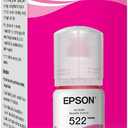 Epson 522 EcoTank Ink Ultra-high Capacity Bottle Magenta (T522320-S) Works with ET-2400, 2720, 2800, 2803, 2840, 4700, 4800, 4810