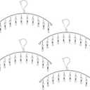 4 Pack Stainless Steel Laundry Drying Rack Clothes Hanger with 10 Clips
