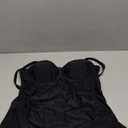 Talisea Women's Underwire Tankini Top Only Tummy Control Swimsuit Top Push Up Bathing Suit Top No Bottom Black XL