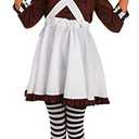 fun shack Girls Chocolate Factory Worker Halloween Costume, Kids Candy Movie Character Outfit for Trick-or-treating Size S
