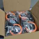 4" Caster Wheels, Casters Set of 4 Heavy Duty - Orange Polyurethane Castors, Top Plate Swivel Wheels, 4-Pack Industrial Casters with Brake, Locking Caster for Furniture and Workbench