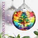 2 x Christmas Tree Ornaments, Stained Glass Effection, 4 Inch Acrylic Ornament, White Elephant Gifts, Holiday Decor, Christmas Ornament 2025, Tree Ornaments, New Year Decorations