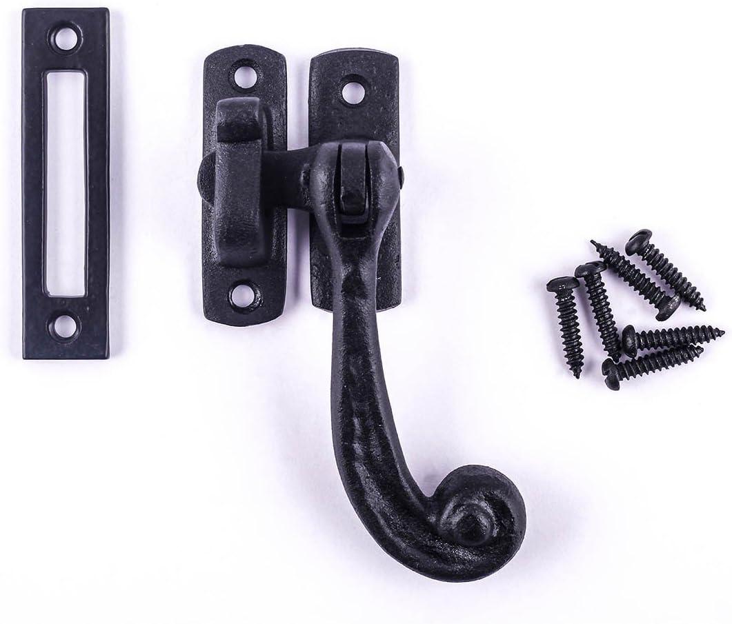 Renovators Supply Manufacturing Window Sash Lock 3.75 in. Wrought Iron Traditional Window Locks with Mounting Hardware (Pack of 1)