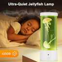 M METERXITY Jellyfish Lamp with 17 Light Effects, 4 Modes Electric Jellyfish Tank Table Lamp with Remote, Mood Table Lamp for Home, Office, Aquarium, Tank [White]