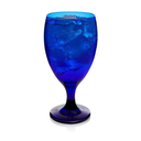 Libbey Premiere Cobalt Iced Tea Glasses, Stylish Cobalt Blue Drinking Glasses Set of 12, Dishwasher Safe Stemmed Water Goblets for Parties and More
