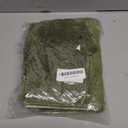 Reyox Plush Shaggy Bath Rug, Contour Mat and Toilet Lid Cover, Soft Microfiber Non Slip Bathroom Rugs Army Green U-Shaped (U-Shaped, 19.7"x19.7")