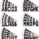 3 Inch Boat Registration Number & Letters Decal Kit Waterproof Marine Vinyl Hull Easy Apply for PWC Jet Ski Pontoon Black