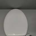 Mayfair Athens Toilet Seat, Easy Clean Hinges and Durable Wood Seat, Elongated, White