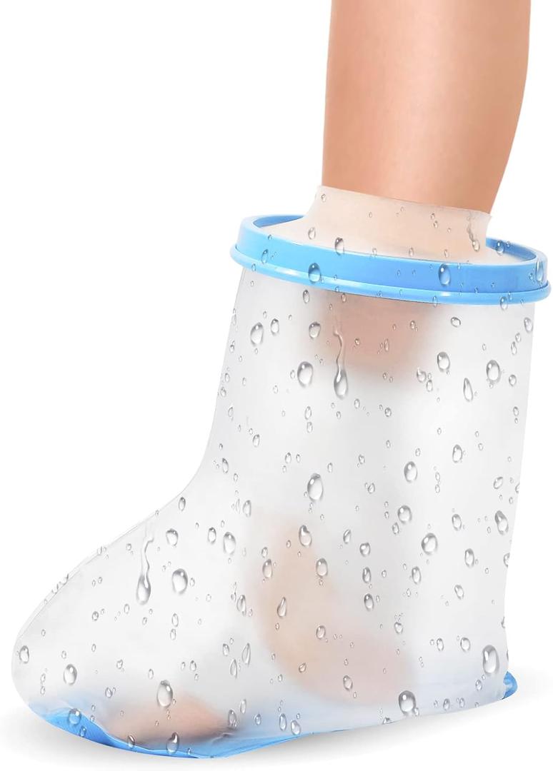 Waterproof Foot Cast Covers for Shower Adult, Shower Boot Foot Protector with Non-Slip Bottom, Adult Cast Protector for Shower Ankle Foot After Surgery