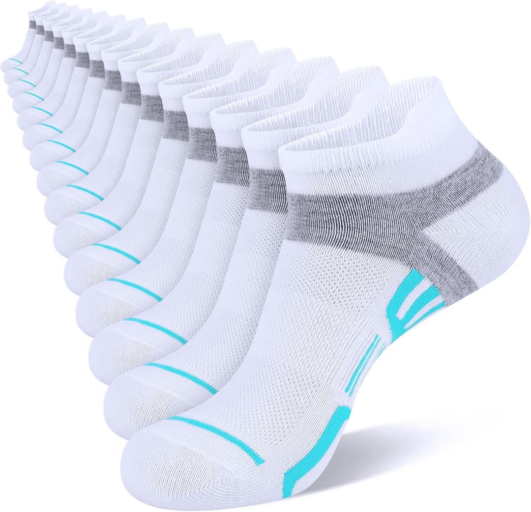 shnn 15 Pairs Womens Ankle Socks Lightweight Breathable Casual Low Cut Socks for Women With Heel Tab, Size: 6-10
