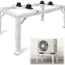 Mini Split Stand, Heavy Duty Adjustable Mini Split Ground Stand for 9000-36000 BTU Ductless Air Conditioners Heat Pumps, 440LBS Load Capacity