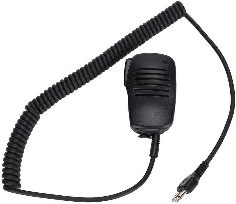 Speaker Mic Walkie Talkie Handheld Speaker Mic for ICOM for Cobra for Maxon for Midland for Vertex for Uniden etc, Shoulder Microphone with 360 Degree Rotatable Clip & 3.5mm EarpieceJack