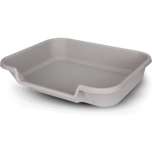 Dog Litter Box, Large Size, Misty Gray, Durable & Pet Safe, Indoor Open Top Entry Litter Pan, Comfortable for Puppy, Great for Dogs up to 20 lbs