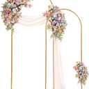 Wedding Arch Backdrop Stand Set of 2, Gold Metal Arch Backdrop Stand 7.2FT & 6FT Arched Backdrop Frame for Wedding Ceremony, Party, Baby Shower Decoration, Graduation Ceremony Decoration