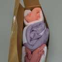 3-Pack Organic Swaddles for Newborns, Baby Sleep Sacks 0-3 Months - Baby Swaddle Wrap, Newborn Wearable Blanket, Infant Sleep Sack for Girls, Boys, Soft & Snug, Large Hook & Loop Closure (Angelic)