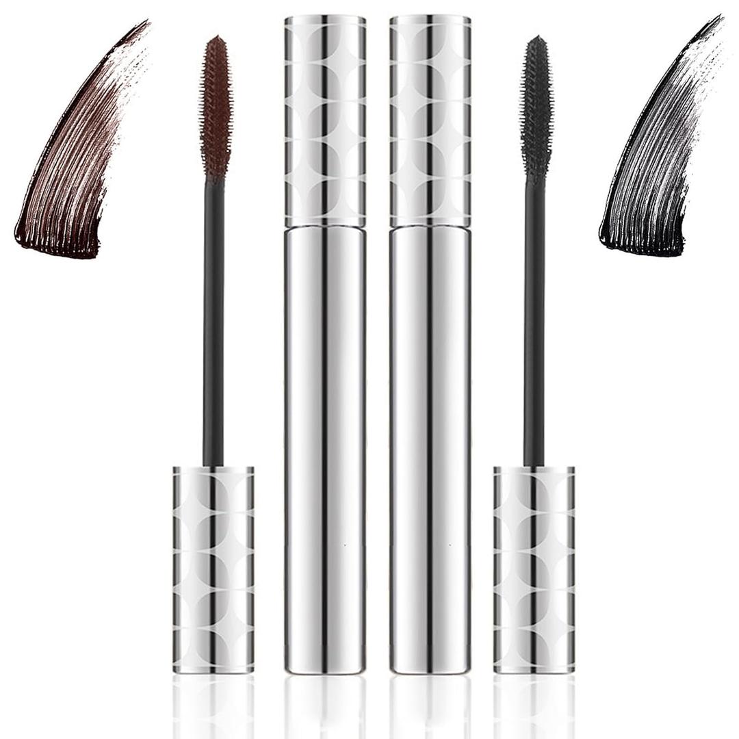 2026 New Mascara for Older Women 60 Plus - Volumizing & Lengthening Formula for Mature Women with Thinning Lashes, Non-Clumping, Waterproof & Long-Wearing (Black + Brown)