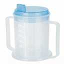 Life Healthcare Adult Drinking Cup for Elderly – 300ml Non Spill Cups – Dishwasher Safe Non-BPA Plastic Two Handled Cup for Elderly – Plastic Beakers for Adults, Disability People