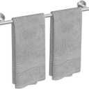 USHOWER Brushed Nickel Towel Bar, 24-Inch Towel Rack for Bathroom Wall Mounted, Thicken SUS304 Stainless Steel Towel Rod Modern Home Decor (Total Length 26-Inch)