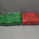 Qumenan 11.5 oz(330g) Christmas Grass Basket Filler Bulk Red Green Raffia Cut Paper Shred Fillers for Christmas Gift Wrapping Basket Filling Box Filling Party Decor