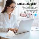 TECKNET Ergonomic Mouse, Wireless Bluetooth Vertical Mouse, 4800 DPI Optical Tracking, 6 Adjustable DPI, Quiet Clicks, 2.4GHz with USB A Receiver, 12 Months Battery, 6 Buttons, Wide Compatibility