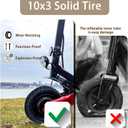 10x3 Solid Tire, 80/65-6 255x80 Tires Replacement, 10 inch Scooter Tubeless Solid Tire, for Varla Eagle One/Yume y10/Zero 10x/Nanrobot D4 D6 Electric Scooter (1 Pack)