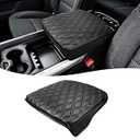 Eaglecover Center Console Cover for Dodge Ram 1500 2019-2026, Vinyl Leather Interior Accessories, Car Armrest Cushion Pad, Anti-Scratch, Black-Black Stitch