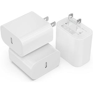 3 Pack USB C Charger Block, iGENJUN Phone 17 16 Chargers Block 20W PD Power Adapter, USB C Wall Charger Compatible with Phone 17/17Pro/17Pro Max/17Air/16/15/14/13,Xs/X, Pad, Galaxy and More, White