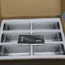 APT 1101 26 oz Glass Storage Jars with Bamboo Lid, set of 6, glass canisters with airtight lids, Clear jars with lids for Cookie, Candy, Tea, Coffee Bean and Rice, Black