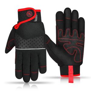 MOREOK Work Gloves Gardening Gloves for Men/Women-[Strengthen Palm Protection] Protective Work Gloves Utility Gloves Flexible Grip Full Finger Yard Gloves-L