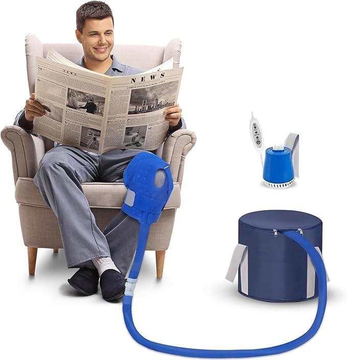 Cold Therapy Machine, Programmable Ice Machine for Knee Replacement Recovery & Sports Injuries - Portable Ice Therapy System with Smart Timer, 3 Intensity Levels, Pain Relief