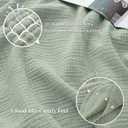 David's Home 100% Natural Cotton Muslin Blanket Queen Size, 4-Layer Soft Breathable Lightweight Cozy Throw Guaze for Hot Sleepers, 3D Bubble Room Decor for Bed Couch, Giftable, Sage Creen, 90"x90"
