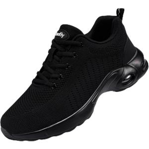 Tinefiy Steel Toe Shoes for Women Lightweight Safety Shoes Comfortable Slip Resistant Indestructible Shoe Womens Puncture Proof Work Sneakers Size 6